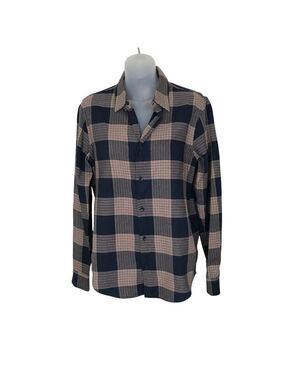 Sandro Paris Men's Plaid 100% Cotton Button Down Shirt Size XS